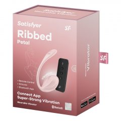   Satisfyer Ribbed Petal - rádiové vibrační vajíčko (růžové)