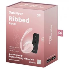   Satisfyer Ribbed Petal - rádiové vibrační vajíčko (růžové)