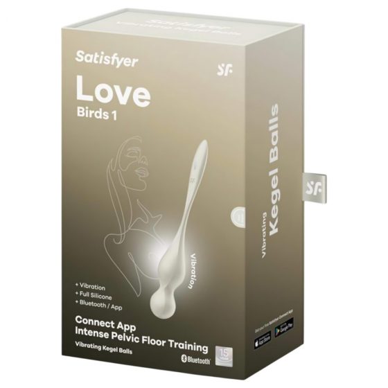 Satisfyer Love Birds 1 - chytrá vibrační venušina kulička (bílá)