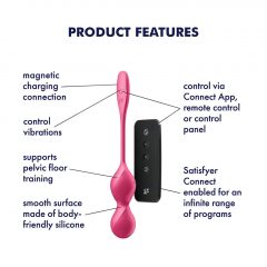   Satisfyer Love Birds 2 - chytré, vibrační venušiny kuličky (růžové)