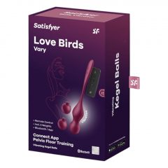   Satisfyer Love Birds Vary - chytré, variabilní venušiny kuličky (bordó)