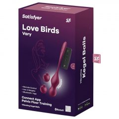   Satisfyer Love Birds Vary - chytré, variabilní venušiny kuličky (bordó)