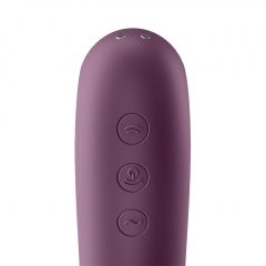   Satisfyer Dual Kiss - 2in1, nabíjecí vaginální a klitorisový vibrátor (fialový)