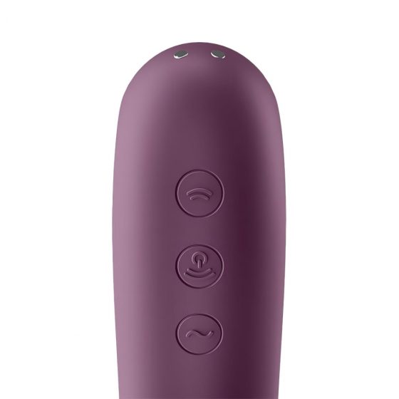 Satisfyer Dual Kiss - 2in1, nabíjecí vaginální a klitorisový vibrátor (fialový)