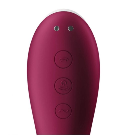 Satisfyer Dual Crush - nabíjecí vaginální a klitorisový vibrátor (červený)