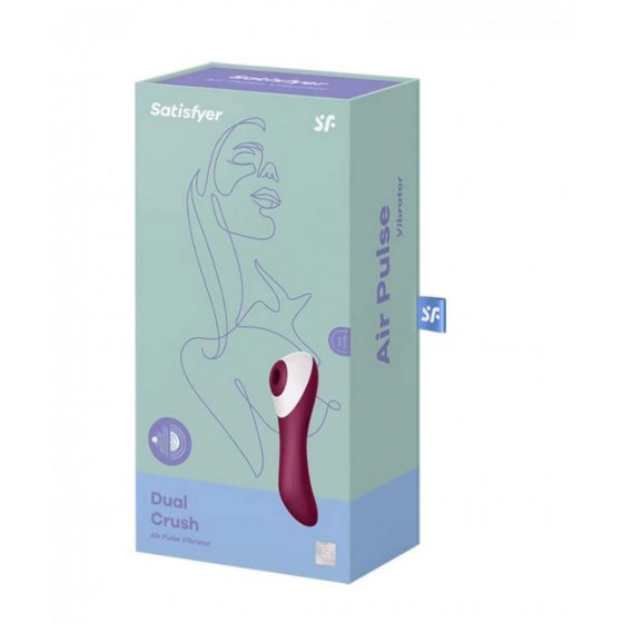 Satisfyer Dual Crush - nabíjecí vaginální a klitorisový vibrátor (červený)