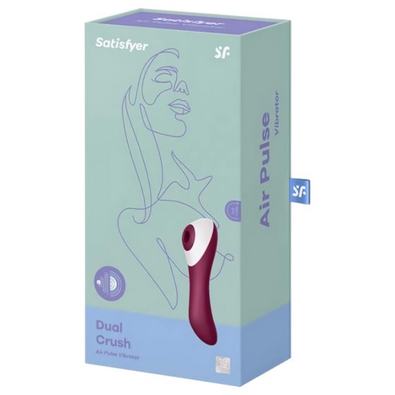 Satisfyer Dual Crush - nabíjecí vaginální a klitorisový vibrátor (červený)