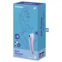   Satisfyer Dual Pleasure - nabíjecí, vodotěsný smart vibrátor na klitoris a vagínu (fialový)