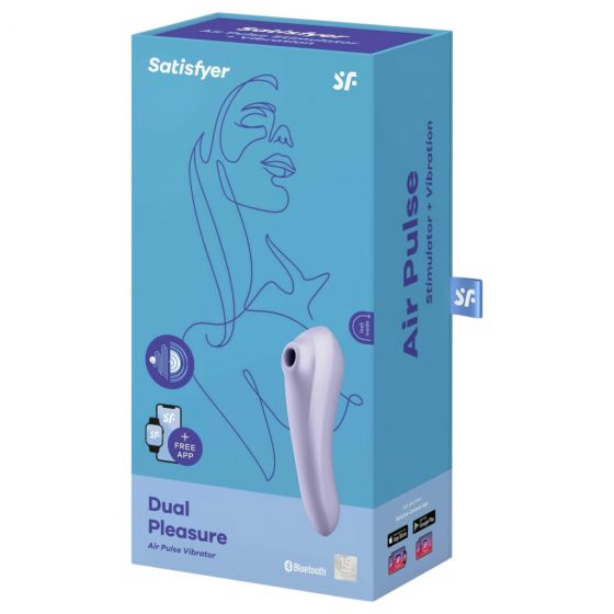 Satisfyer Dual Pleasure - nabíjecí, vodotěsný smart vibrátor na klitoris a vagínu (fialový)