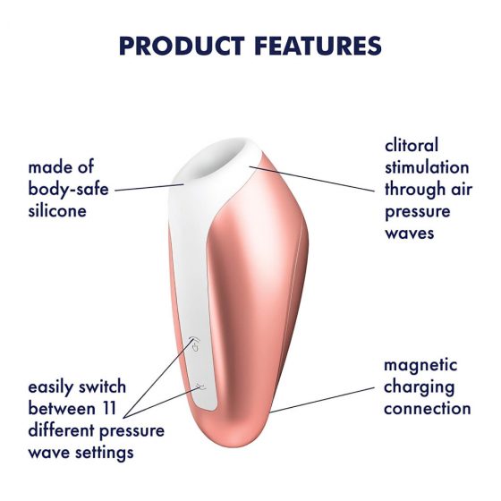 Satisfyer Love Breeze - nabíjecí, vodotěsný stimulátor na klitoris (broskvový)