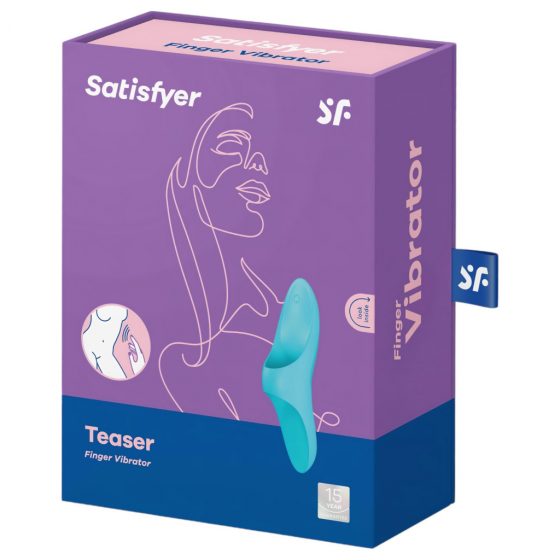 Satisfyer Teaser - nabíjecí, vodotěsný prstový vibrátor (tyrkysový)