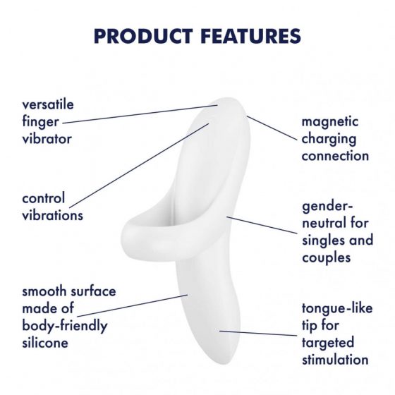 Satisfyer Bold Lover - nabíjecí prstový vibrátor (bílý)