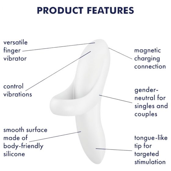 Satisfyer Bold Lover - nabíjecí prstový vibrátor (bílý)