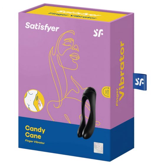 Satisfyer Candy Cane - nabíjecí, vodotěsný dvojitý vibrátor (černý)