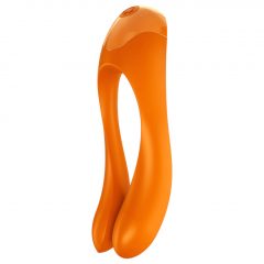   Satisfyer Candy Cane - nabíjecí, vodotěsný vibrátor s dvěma ramínky (oranžový)