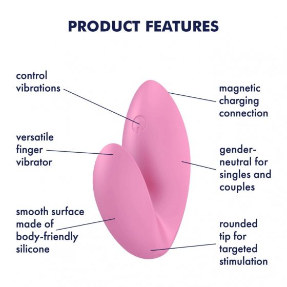 Satisfyer Love Riot - dobíjecí, vodotěsný vibrátor na prst (růžový)