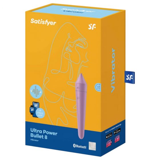 Satisfyer Ultra Power Bullet 8 - inteligentní, nabíjecí, vodotěsný vibrátor (fialový)