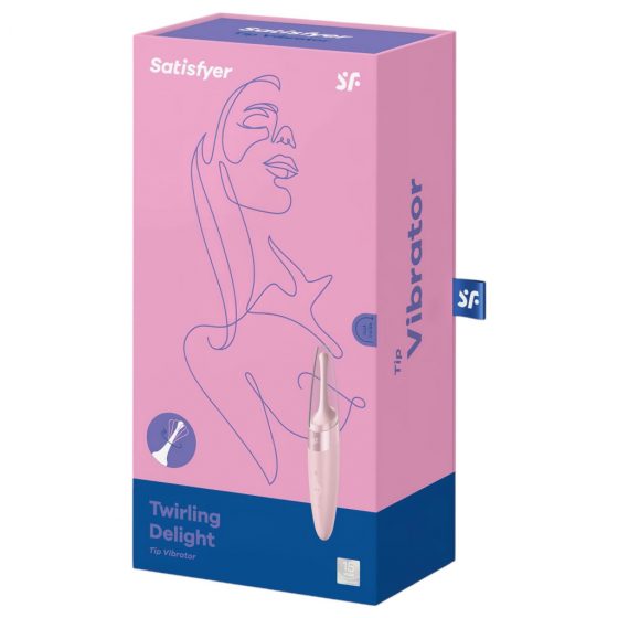 Satisfyer Twirling Delight - akumulátorový, vodotěsný klitorální vibrátor (růžový)