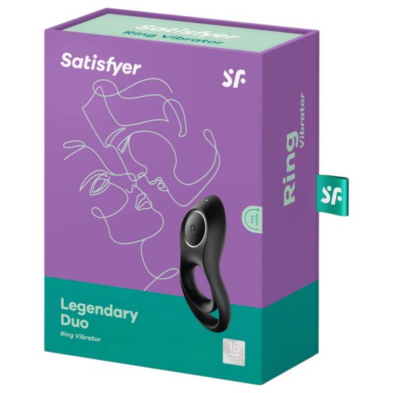 Satisfyer Legendary Duo - nabíjecí, vodotěsný kroužek na penis (černý)