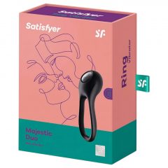   Satisfyer Majestic Duo - nabíjecí, vodotěsný kroužek na penis (černý)