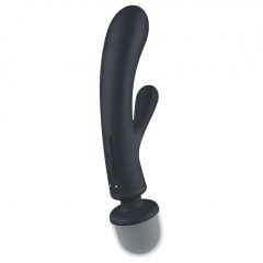   Satisfyer Triple Lover - vibrátor na bod G a masážní vibrátor (stříbrný)