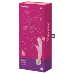   Satisfyer Triple Lover - vibrátor na bod G a masážní vibrátor (růžový)