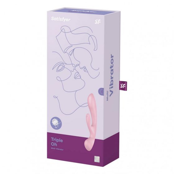 Satisfyer Triple Oh - dobíjecí vibrátor s hůlkou (růžový)