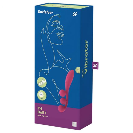 Satisfyer Tri Ball 1 - dobíjecí multifunkční vibrátor (červený)