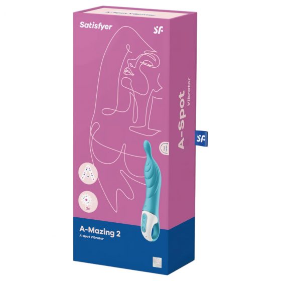 Satisfyer A-Mazing 2 - akumulátorový, A-bod vibrátor (tyrkysový)