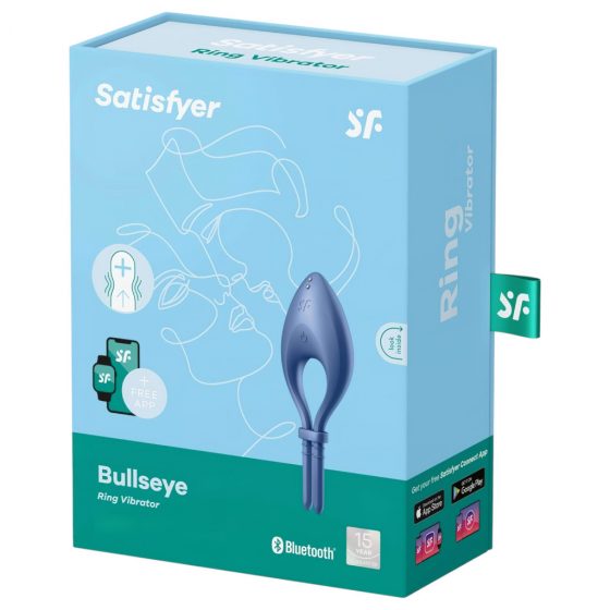 Satisfyer Bullseye - akumulátorový, chytrý vibrační kroužek na penis (královská modrá)