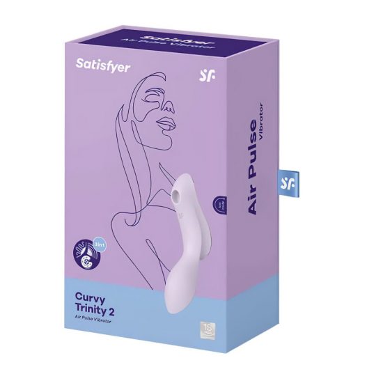 Satisfyer Curvy Trinity 2 - nabíjecí vaginální vibrátor se stimulátorem klitorisu (fialový)