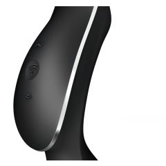   Satisfyer Curvy Trinity 2 - akumulátorový vzduchový 2v1 vibrátor (černý)