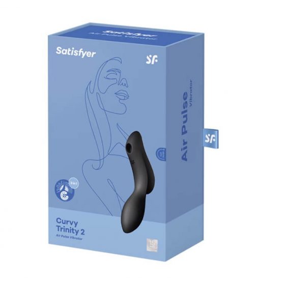 Satisfyer Curvy Trinity 2 - nabíjecí vaginální vibrátor se stimulátorem klitorisu (černý)