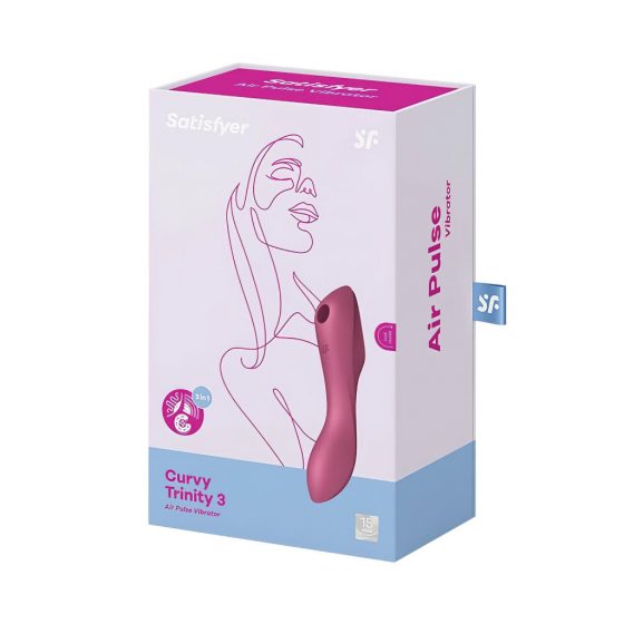 Satisfyer Curvy Trinity 3 - nabíjecí vaginální a klitorisový vibrátor (červený)