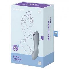   Satisfyer Curvy Trinity 3 - akumulátorový vzduchový 2v1 vibrátor (šedý)