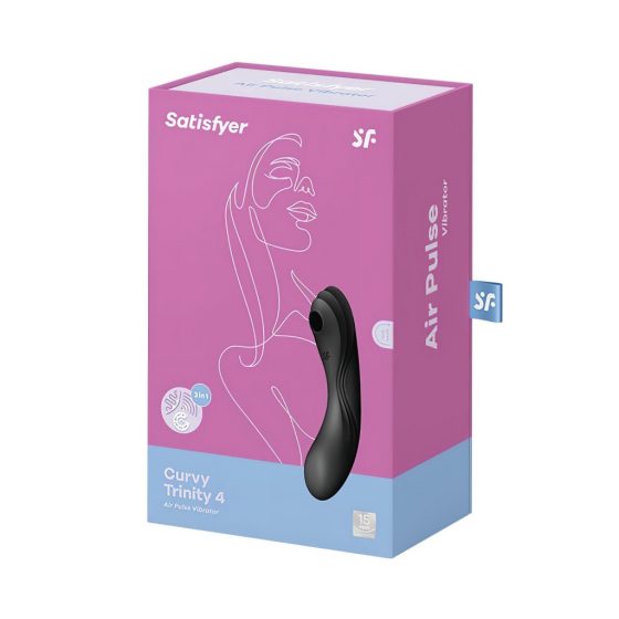 Satisfyer Curvy Trinity 4 - nabíjecí vaginální a klitorisový vibrátor (černý)