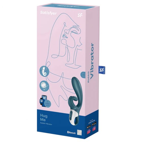 Satisfyer Hug Me - Inteligentní dobíjecí vibrátor s hůlkou (šedomodrý)