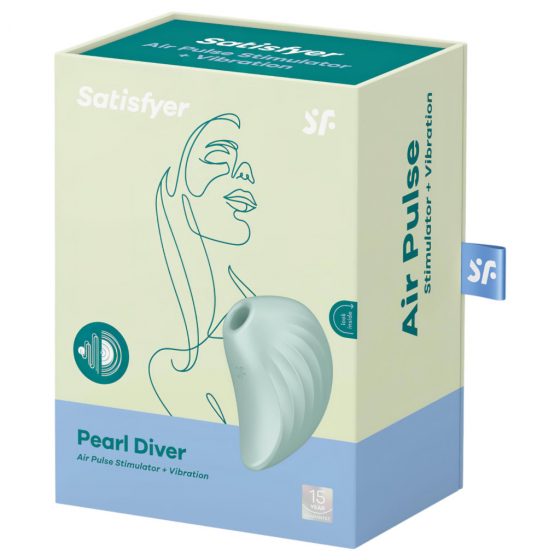 Satisfyer Pearl Diver - nabíjecí vibrátor se vzduchovými vlnami pro klitoris (máta)