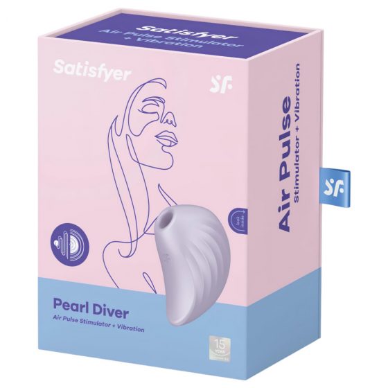 Satisfyer Pearl Diver - nabíjecí vibrátor se vzduchovými vlnami pro klitoris (fialový)