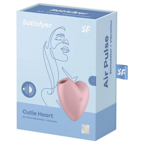 Satisfyer Cutie Heart - nabíjecí stimulátor klitorisu se vzduchovou vlnou (růžový)