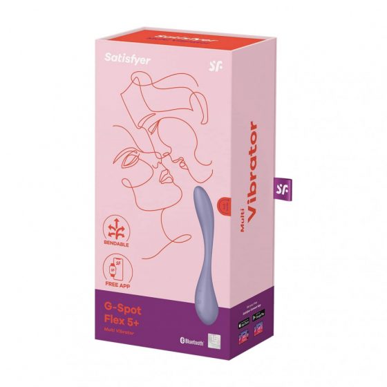 Satisfyer G-spot Flex 5 - chytrý dobíjecí vibrátor pro bod G (fialový)