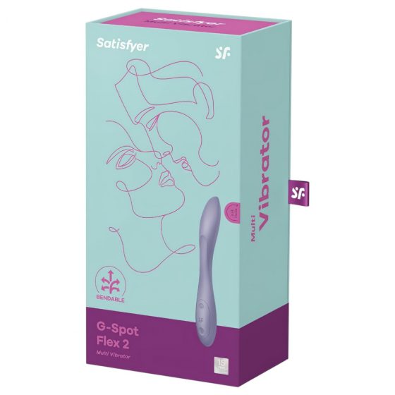 Satisfyer G-spot Flex 2 - akumulátorový, vodotěsný vibrátor na bod G (fialový)