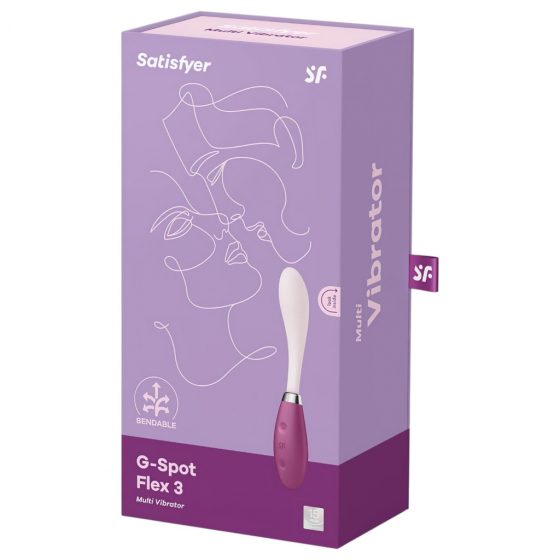 Satisfyer G-Spot Flex 3 - dobíjecí vibrátor pro bod G (růžová a vínová)