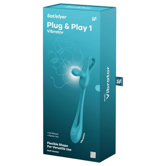 Satisfyer Plug & Play - dobíjecí anální vibrátor a kroužek na penis (modrý)