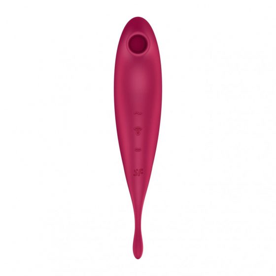 Satisfyer Twirling Pro - nabíjecí smart vibrátor na klitoris 2 v 1 (červený)