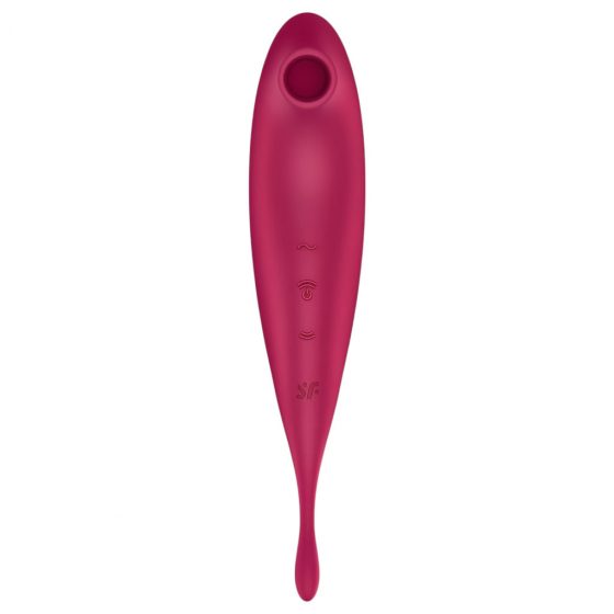 Satisfyer Twirling Pro - nabíjecí smart vibrátor na klitoris 2 v 1 (červený)