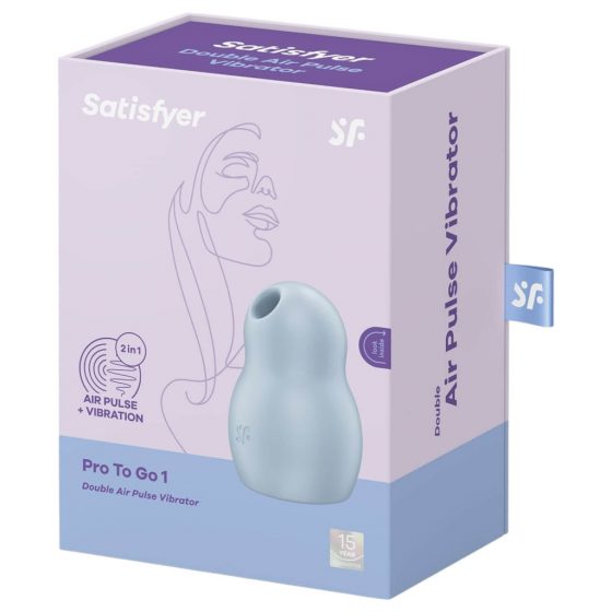 Satisfyer Pro To Go 1 - dobíjecí vzduchový vibrátor na klitoris (modrý)