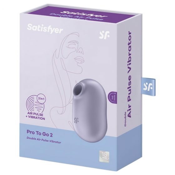 Satisfyer Pro To Go 2 - dobíjecí, vzduchový vibrátor na klitoris (Viola)