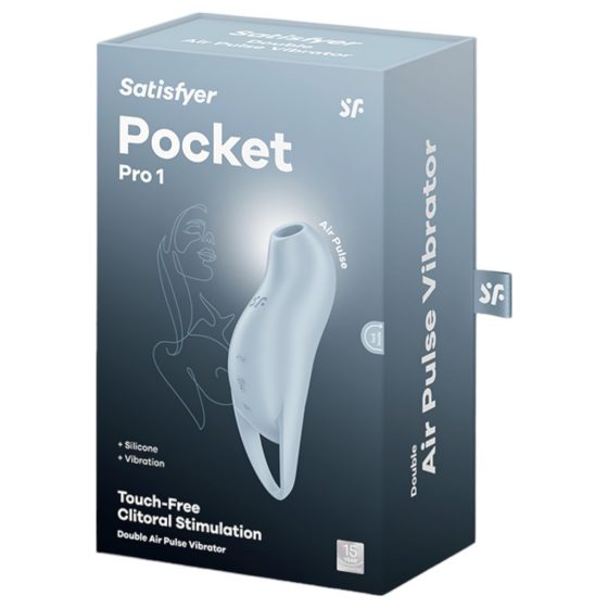 Satisfyer Pocket Pro 1 - dobíjecí stimulátor klitorisu se vzduchovou vlnou (modrý)