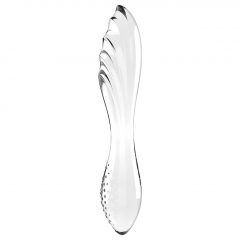   Satisfyer Dazzling Crystal 1 - skleněné dildo se dvěma konci (průsvitné)